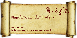 Magóczi Árpád névjegykártya